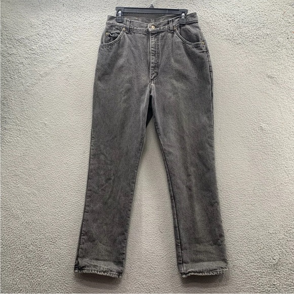 L.L. Bean Denim - LL Bean Flannel Lined Vintage Gray Black Denim Jeans Women’s Waist Size 28